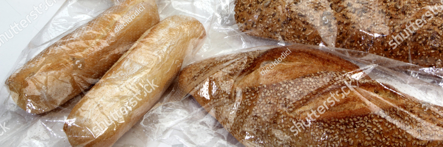 stock photo bread and cookies stored in cellophane bags for food 388382818