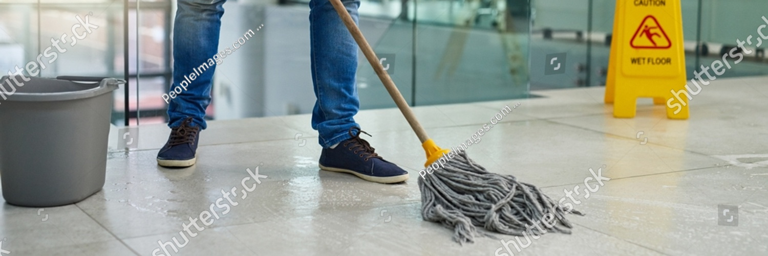 stock photo hell leave that floor spotless shot of an unrecognizable man mopping the office floor 2150103251